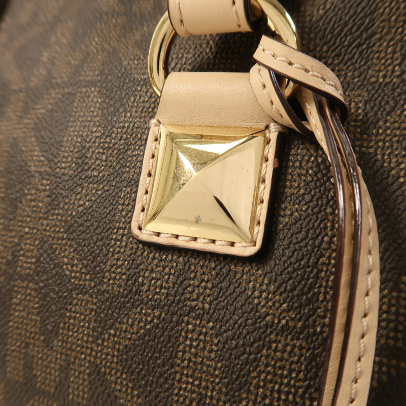 Michael Kors 塗層帆布Grayson金扣手挽袋-10