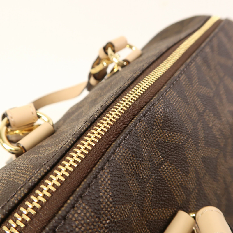 Michael Kors 塗層帆布Grayson金扣手挽袋-12