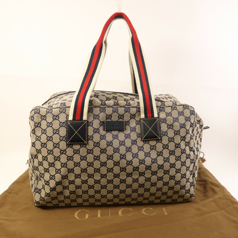 GUCCI 帆布Boston Bag波士頓包-16