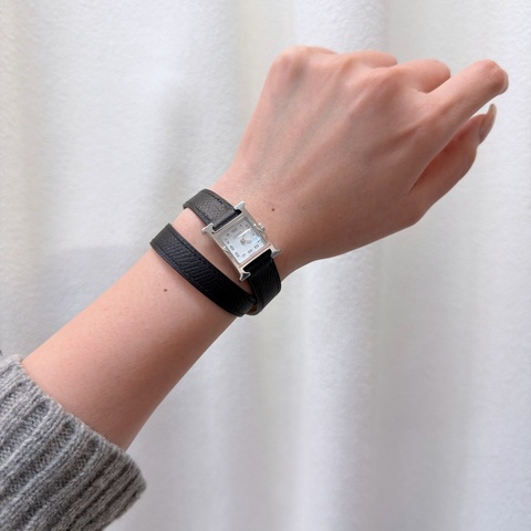 Hermes Heure H Noir small size 25mm 精鋼石英女錶 XB948