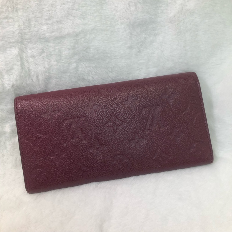 LV Monogram 葡萄紅 Empreinte Emilie 長夾XB723-3