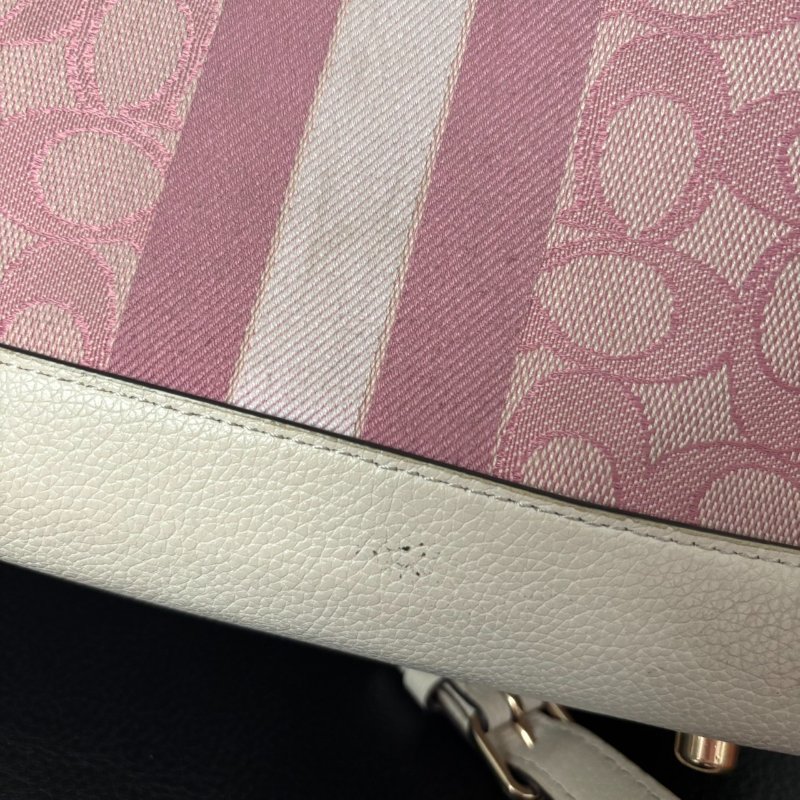 COACH 經典LOGO 粉色 紙袋包 單肩斜挎包 托特包 C5115-15