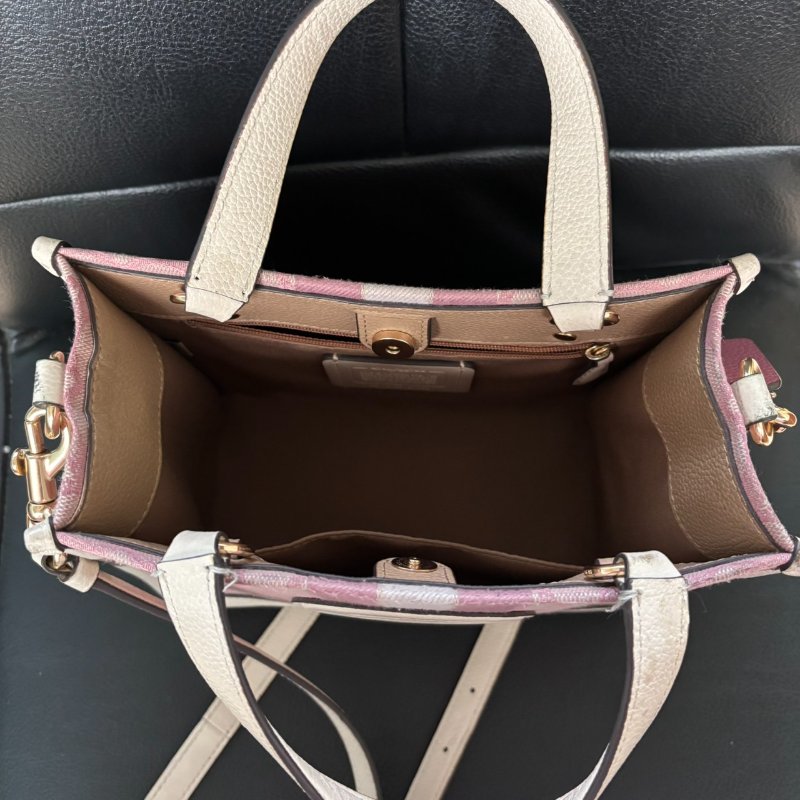 COACH 經典LOGO 粉色 紙袋包 單肩斜挎包 托特包 C5115-17