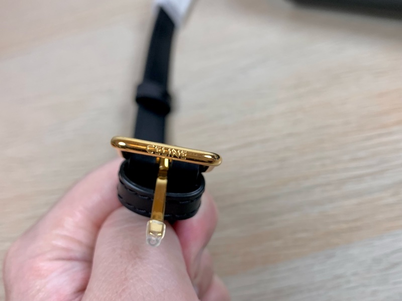 Celine Triomphe凱旋門 黑金 小號 斜背包 肩背包-8