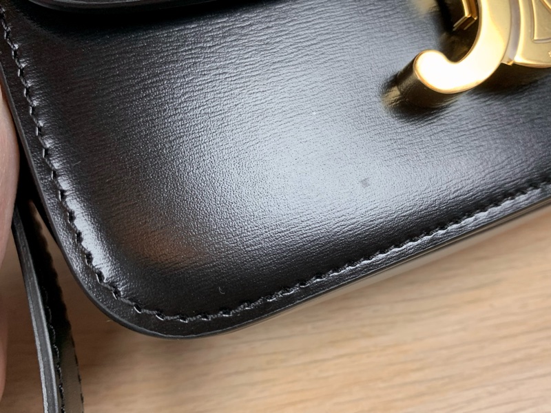 Celine Triomphe凱旋門 黑金 小號 斜背包 肩背包-13