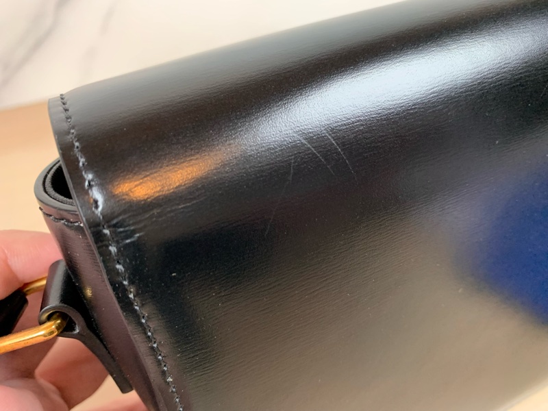 Celine Triomphe凱旋門 黑金 小號 斜背包 肩背包-15