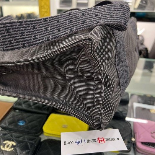 東區正精品㊣ HERMES HERLINE 深灰色帆布H LOGO釦子拉鍊手提包公事包帆布包電腦包後背包中款 RZ6132-8
