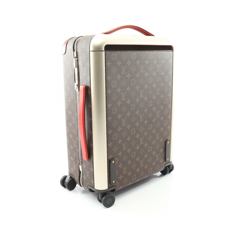 路易威登 Horizon 55 旅行手提包 M20200 Monogram 皮革 棕色/紅色 二手-1