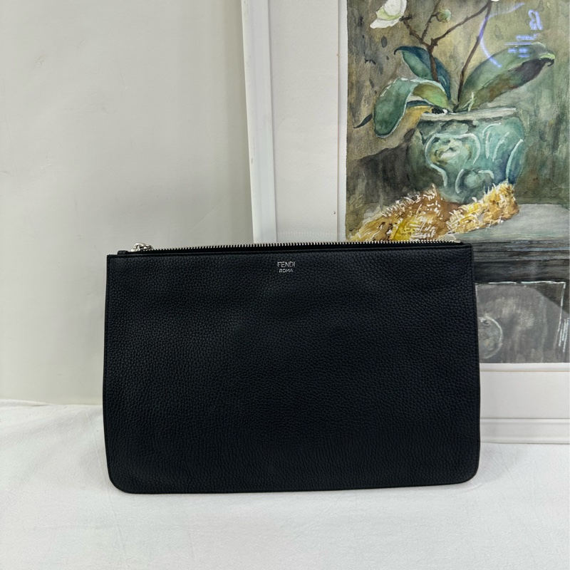 Fendi芬迪 怪獸系列牛皮信封手包-2