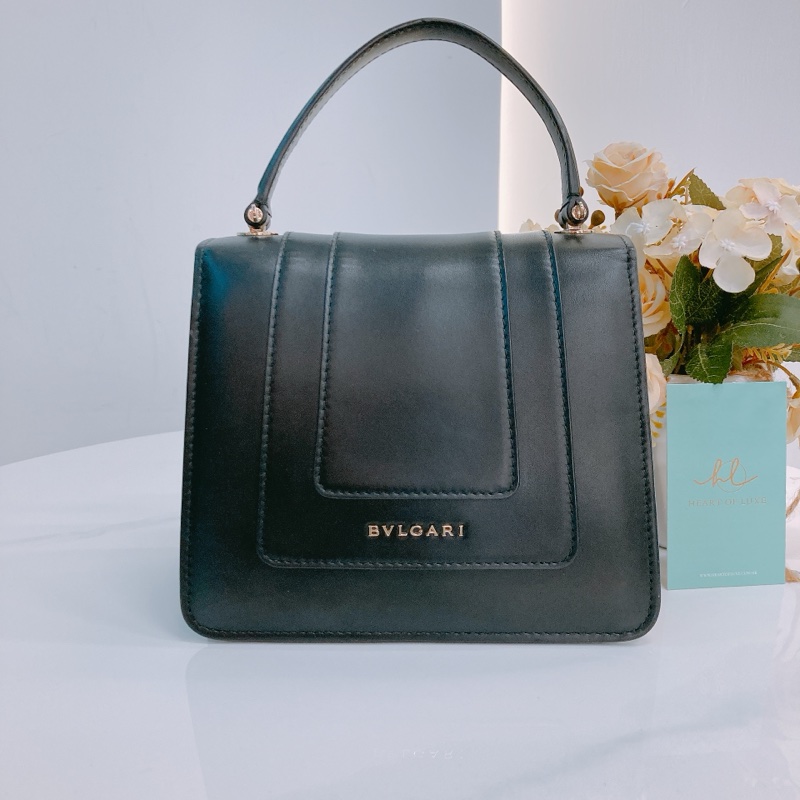 MS0469 BVLGARI 寶格麗蛇頭標誌翻蓋式鍊帶包包SERPENTI FOREVER TOP HANDLE CALFSKIN-1