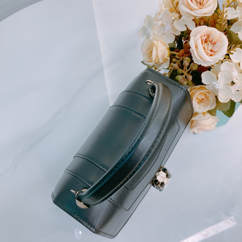 MS0469 BVLGARI 寶格麗蛇頭標誌翻蓋式鍊帶包包SERPENTI FOREVER TOP HANDLE CALFSKIN-25