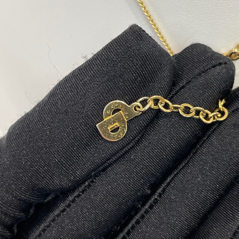 Dior 中古黑金淚滴水鑽項鏈 XA393-9