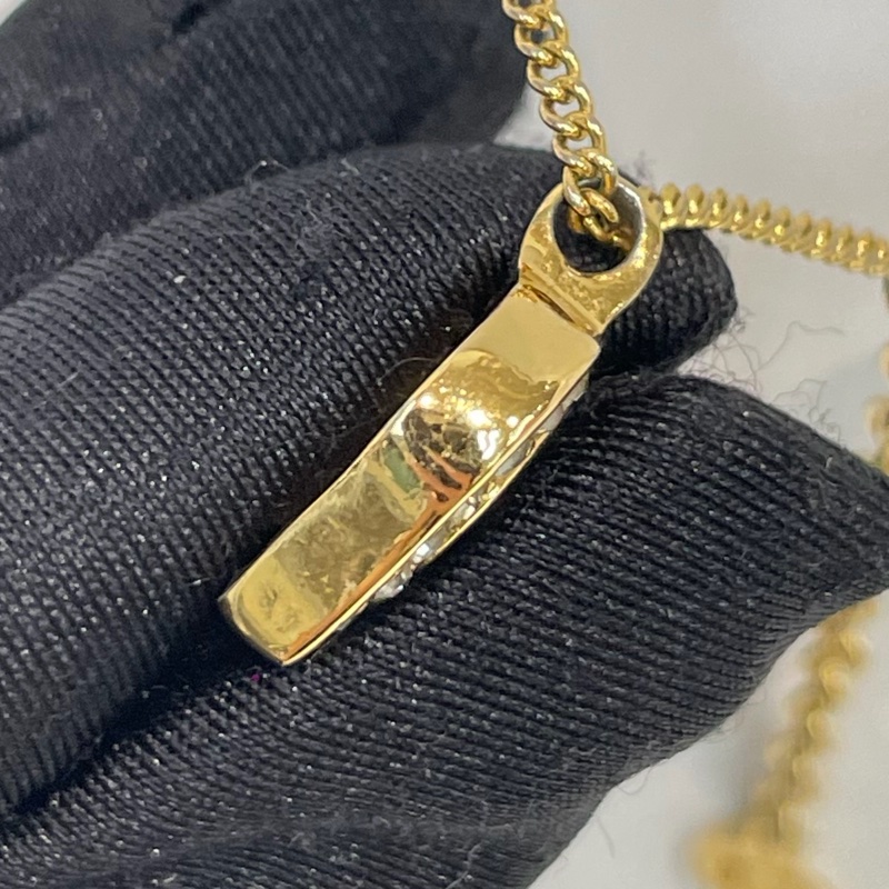 Dior 中古黑金淚滴水鑽項鏈 XA393-11