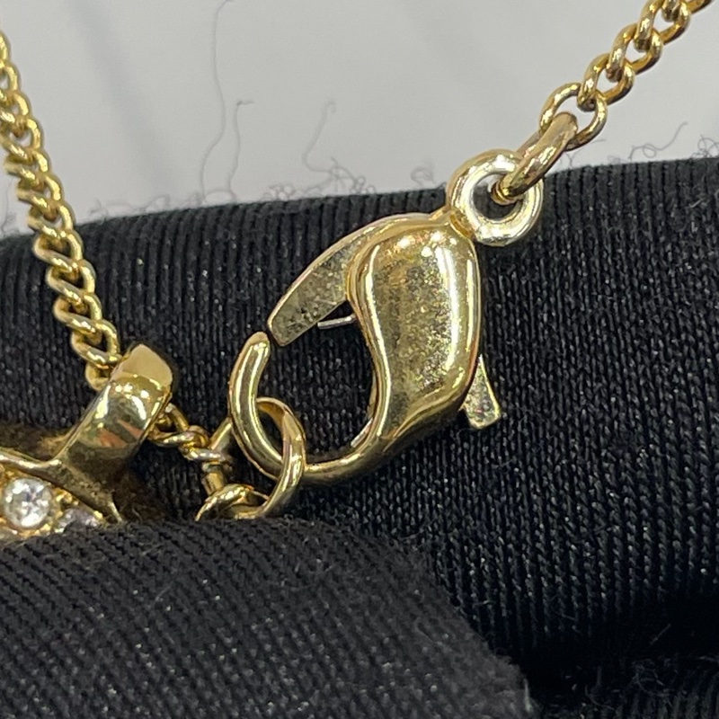 Dior 中古黑金淚滴水鑽項鏈 XA393-13