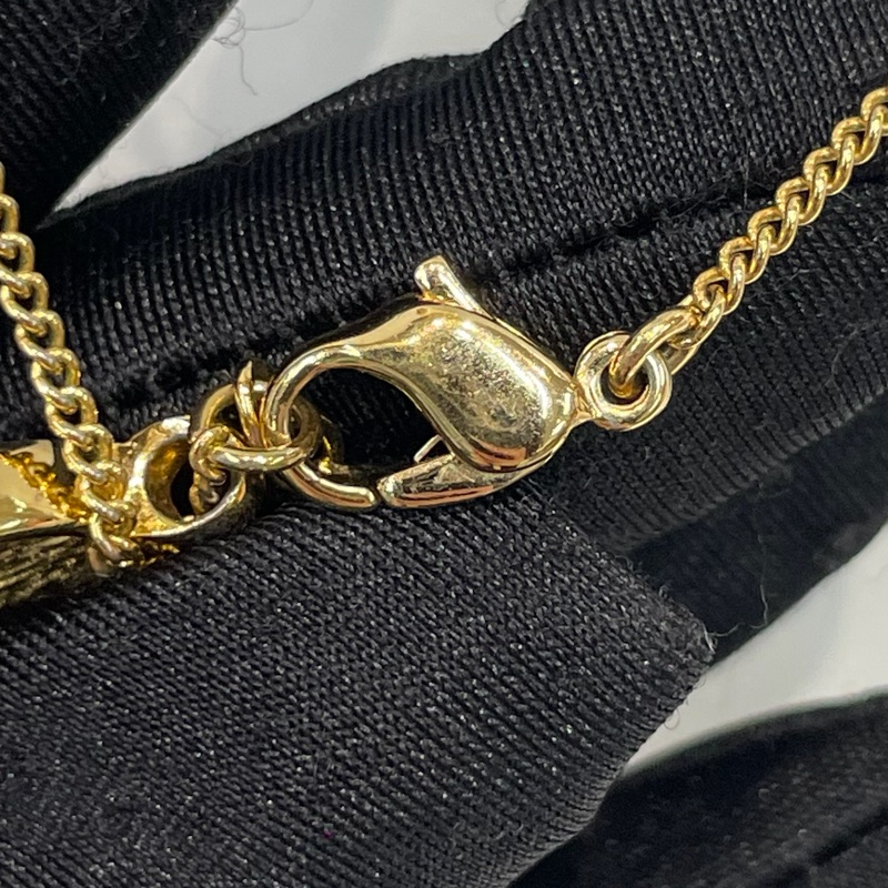 Dior 中古黑金淚滴水鑽項鏈 XA393-14