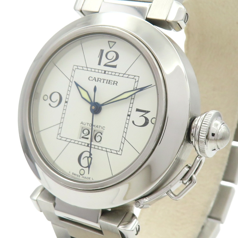 白色錶盤 不鏽鋼 Pasha C 腕錶【Cartier 卡地亞】 W31055M7(2475)-2