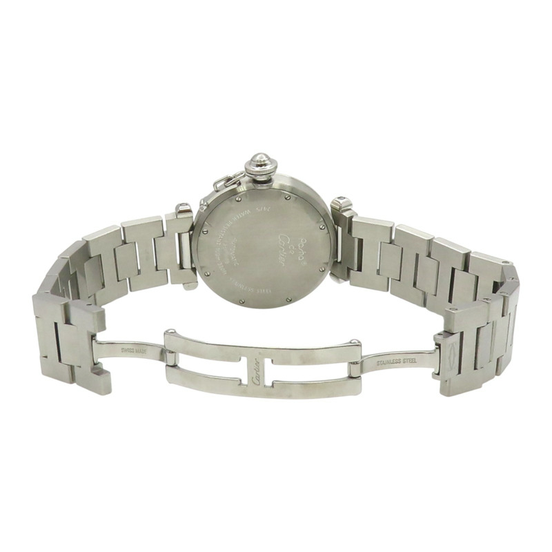 白色錶盤 不鏽鋼 Pasha C 腕錶【Cartier 卡地亞】 W31055M7(2475)-5