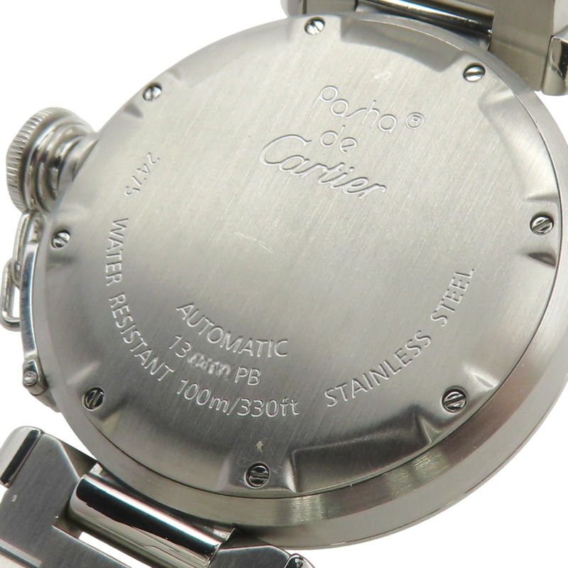 白色錶盤 不鏽鋼 Pasha C 腕錶【Cartier 卡地亞】 W31055M7(2475)-6
