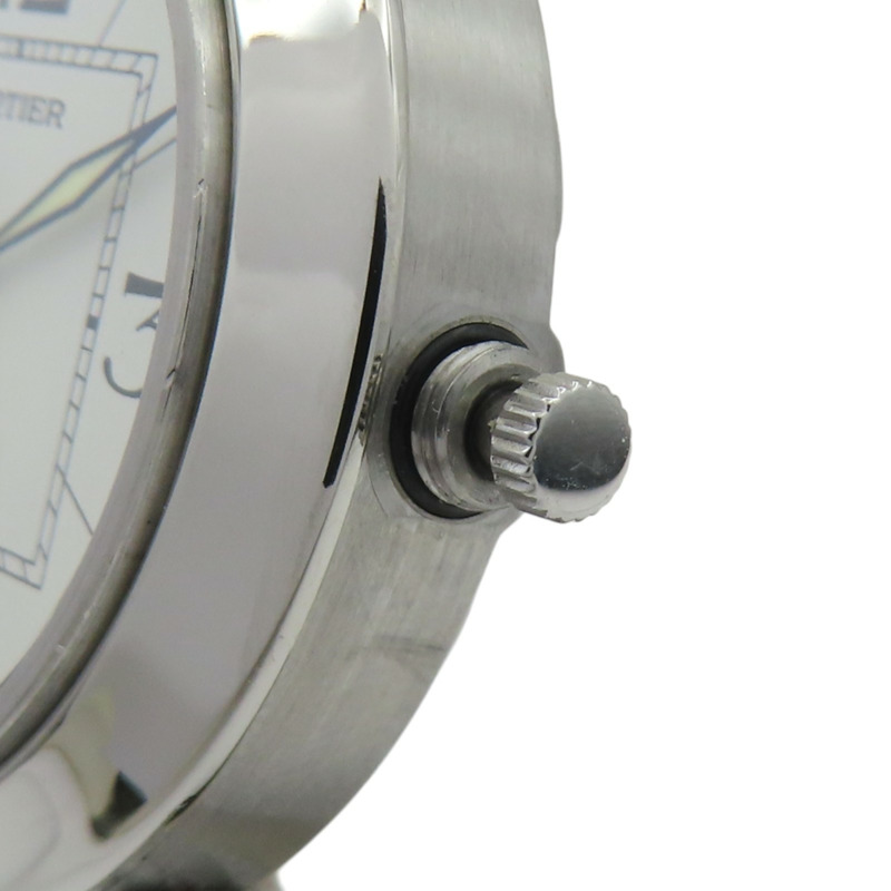 白色錶盤 不鏽鋼 Pasha C 腕錶【Cartier 卡地亞】 W31055M7(2475)-8