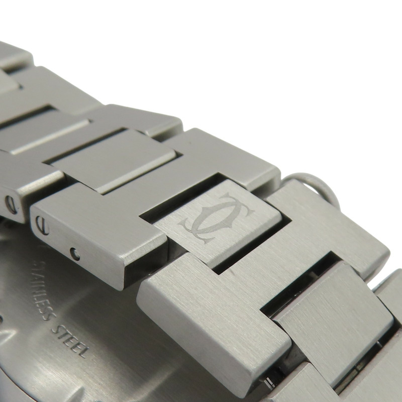 白色錶盤 不鏽鋼 Pasha C 腕錶【Cartier 卡地亞】 W31055M7(2475)-12