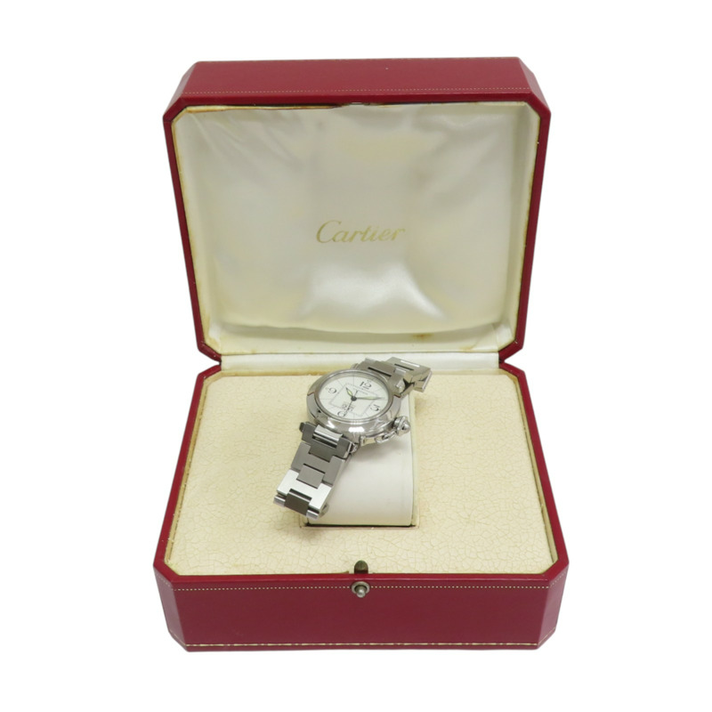 白色錶盤 不鏽鋼 Pasha C 腕錶【Cartier 卡地亞】 W31055M7(2475)-13