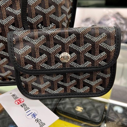 東區正精品㊣GOYARD Anjou Mini Tote 黑色皮革雙面手提袋托特包 RZ6138-5