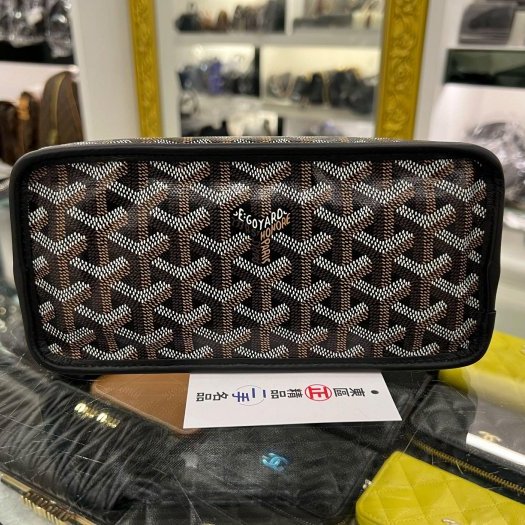 東區正精品㊣GOYARD Anjou Mini Tote 黑色皮革雙面手提袋托特包 RZ6138-8