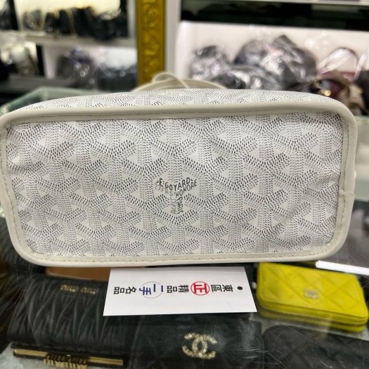 東區正精品㊣GOYARD Anjou Mini Tote 白色皮革雙面手提袋托特包 RZ6137-9