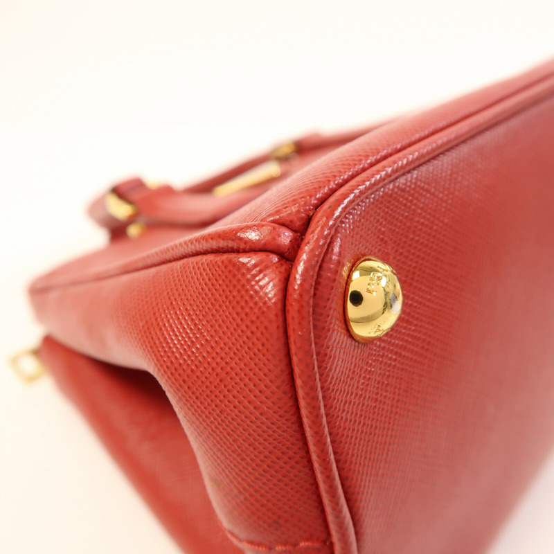 PRADA Saffiano皮革2 Way Shoulder金扣手挽肩背兩用袋-5