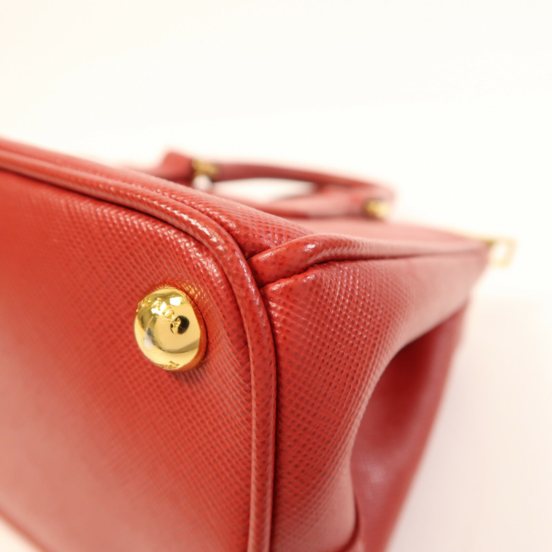 PRADA Saffiano皮革2 Way Shoulder金扣手挽肩背兩用袋-6