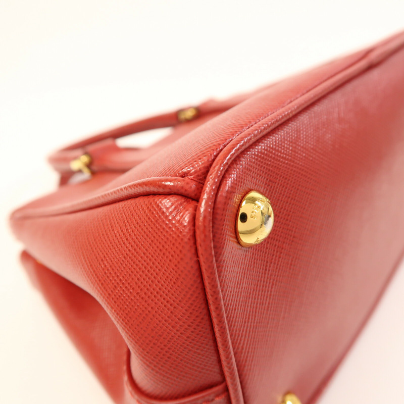 PRADA Saffiano皮革2 Way Shoulder金扣手挽肩背兩用袋-7