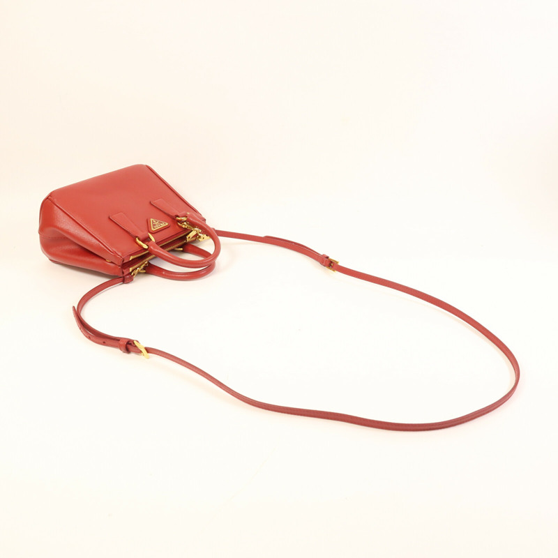 PRADA Saffiano皮革2 Way Shoulder金扣手挽肩背兩用袋-8