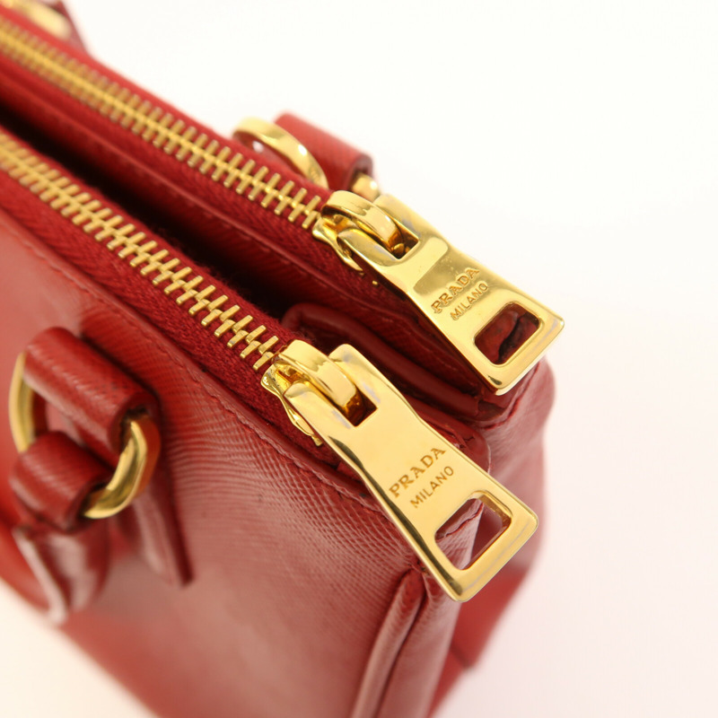 PRADA Saffiano皮革2 Way Shoulder金扣手挽肩背兩用袋-11