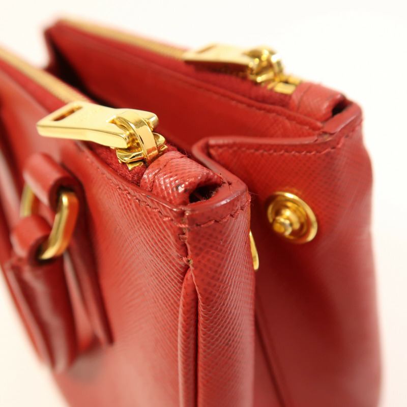 PRADA Saffiano皮革2 Way Shoulder金扣手挽肩背兩用袋-18