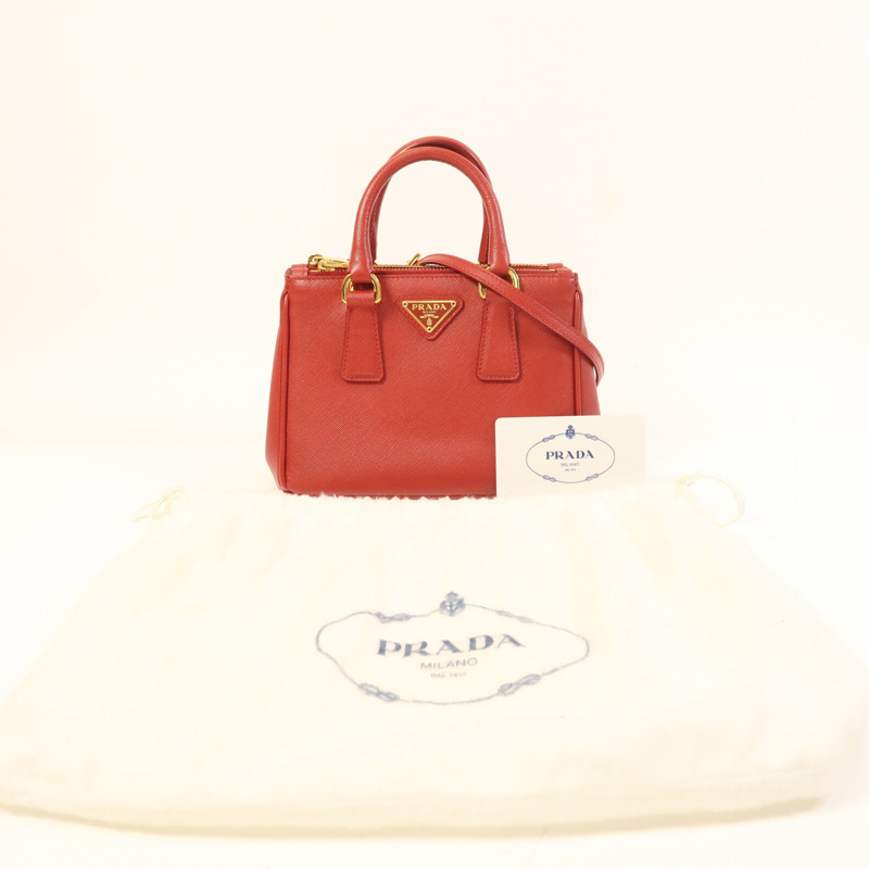 PRADA Saffiano皮革2 Way Shoulder金扣手挽肩背兩用袋-19