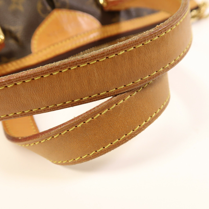 LOUIS VUITTON Monogram Palermo PM金扣手挽肩背兩用袋棕色-9