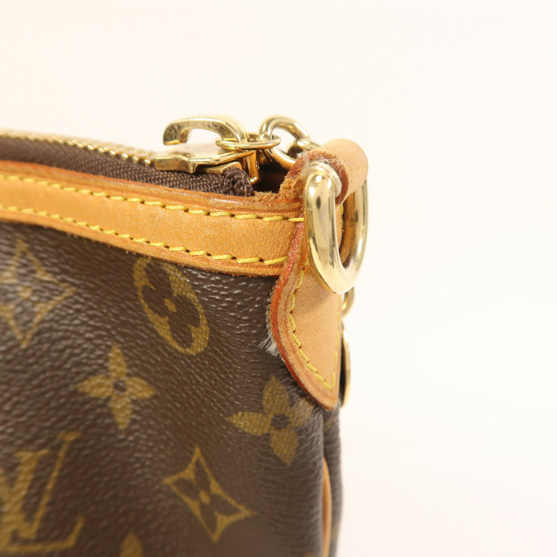 LOUIS VUITTON Monogram Palermo PM金扣手挽肩背兩用袋棕色-12