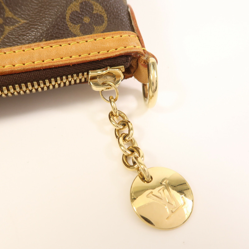 LOUIS VUITTON Monogram Palermo PM金扣手挽肩背兩用袋棕色-13