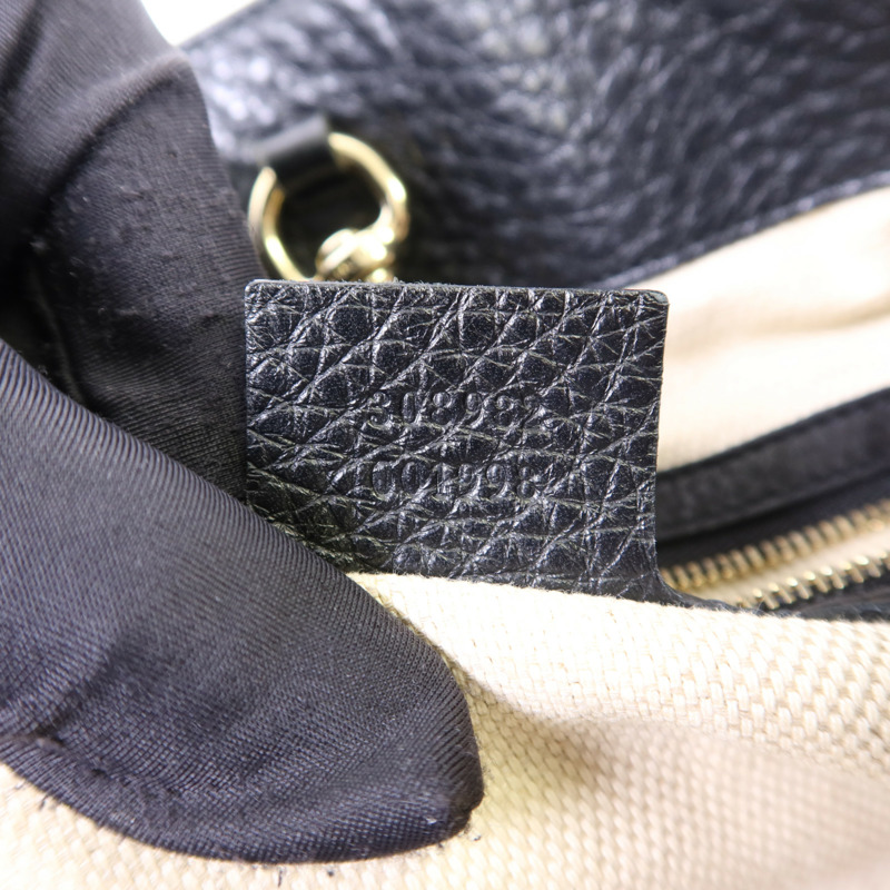 GUCCI 牛皮皮革Soho金扣肩背袋-7