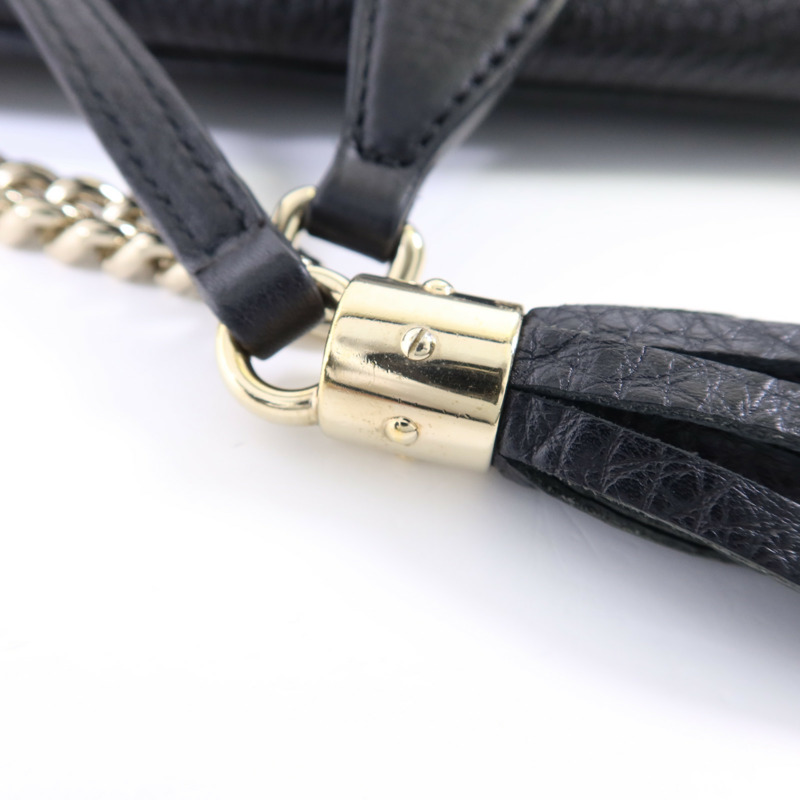 GUCCI 牛皮皮革Soho金扣肩背袋-9