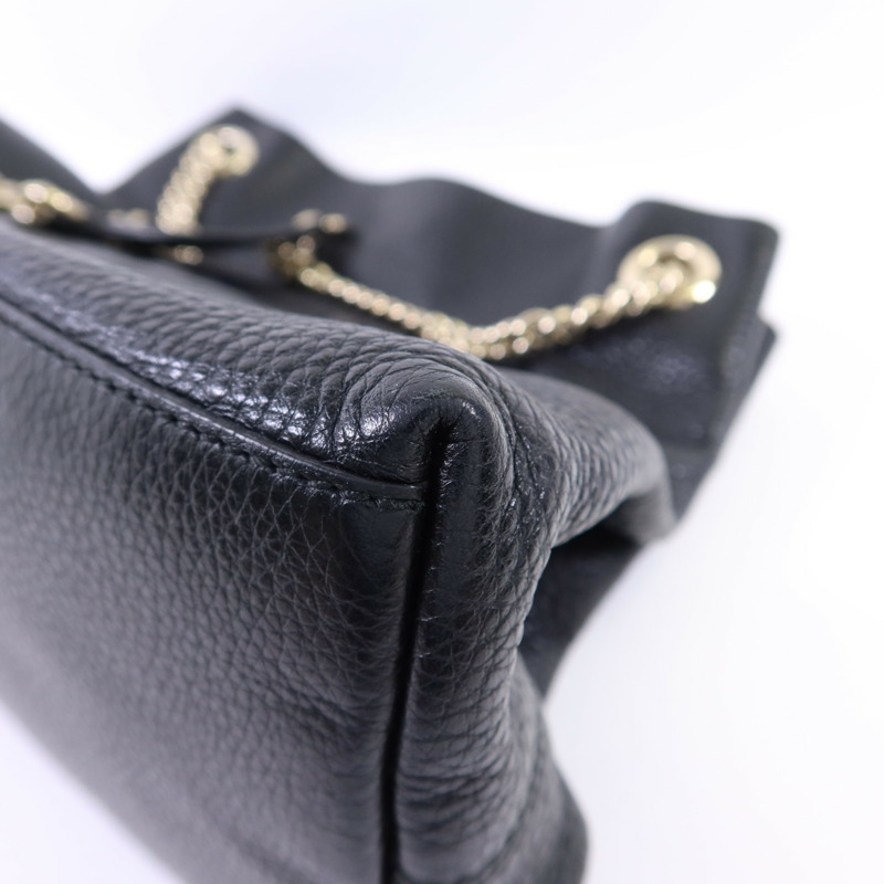 GUCCI 牛皮皮革Soho金扣肩背袋-10