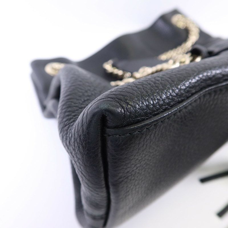 GUCCI 牛皮皮革Soho金扣肩背袋-11