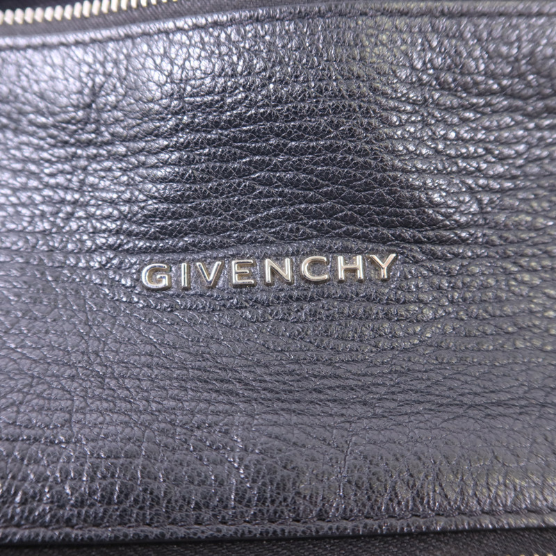 GIVENCHY 牛皮皮革Mini Pandora銀扣鏈帶肩背袋-6