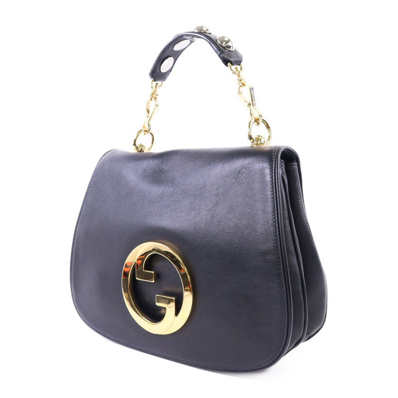 GUCCI 牛皮皮革Blondie金扣手挽肩背兩用袋-2