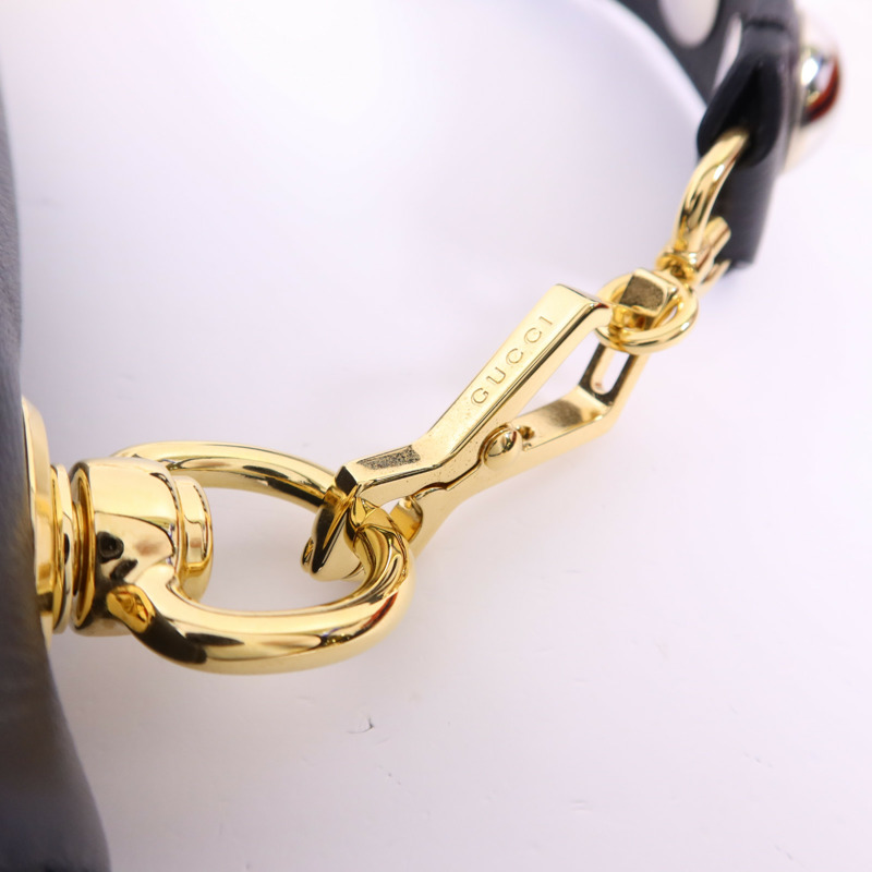 GUCCI 牛皮皮革Blondie金扣手挽肩背兩用袋-10