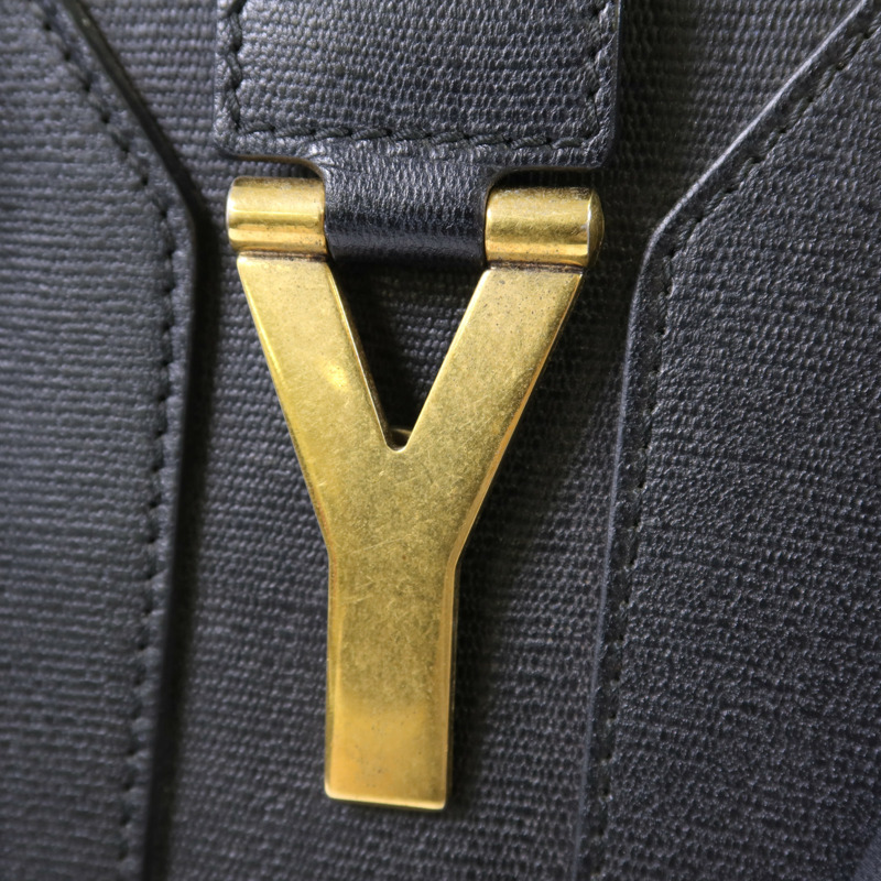 SAINT LAURENT 牛皮皮革Cabas Chyc金扣手挽袋-8