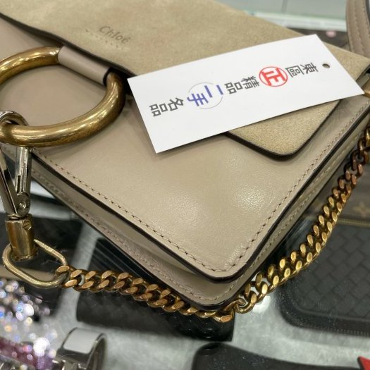 東區正精品㊣Chloe Faye 飛兒包大象灰色小型斜背包肩背包RZ2036-4