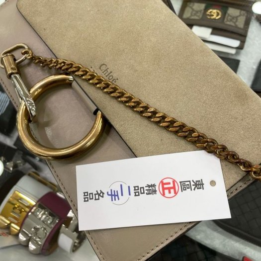 東區正精品㊣Chloe Faye 飛兒包大象灰色小型斜背包肩背包RZ2036-5