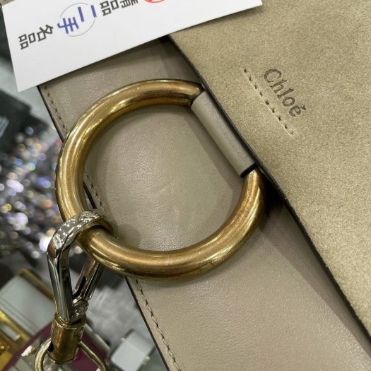 東區正精品㊣Chloe Faye 飛兒包大象灰色小型斜背包肩背包RZ2036-6