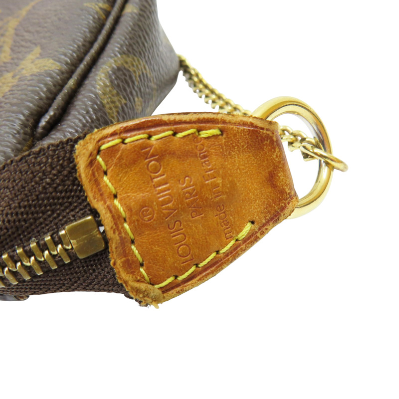 棕色 原花帆布 Mini Pochette Accessoires 手拿包【LOUIS VUITTON LV 路易威登】 M58009-5